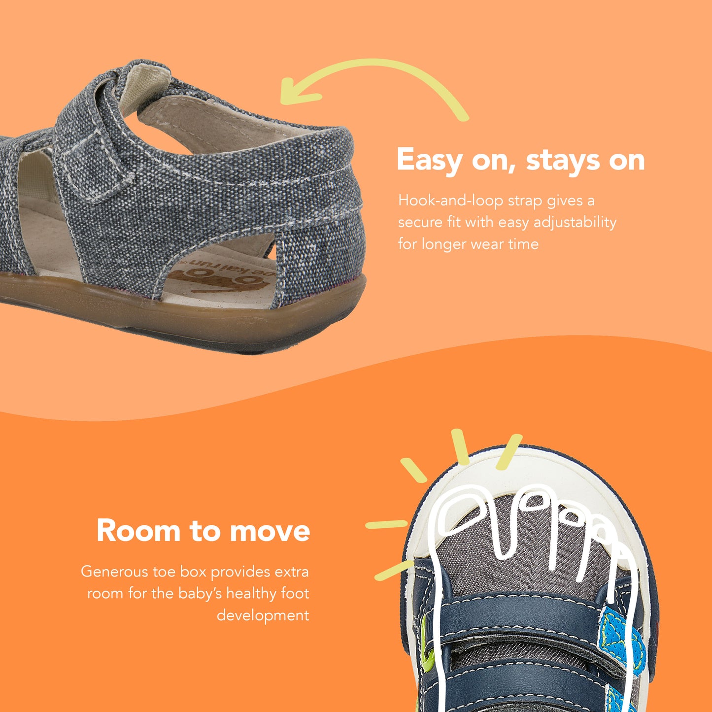 See Kai Run, Jude IV Sandals for Kids, Gray Canvas, 4