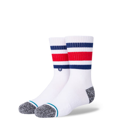 Stance Crew Boyd St Kids Socks (Medium, White Blue)