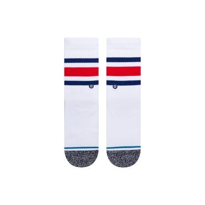 Stance Crew Boyd St Kids Socks (Medium, White Blue)