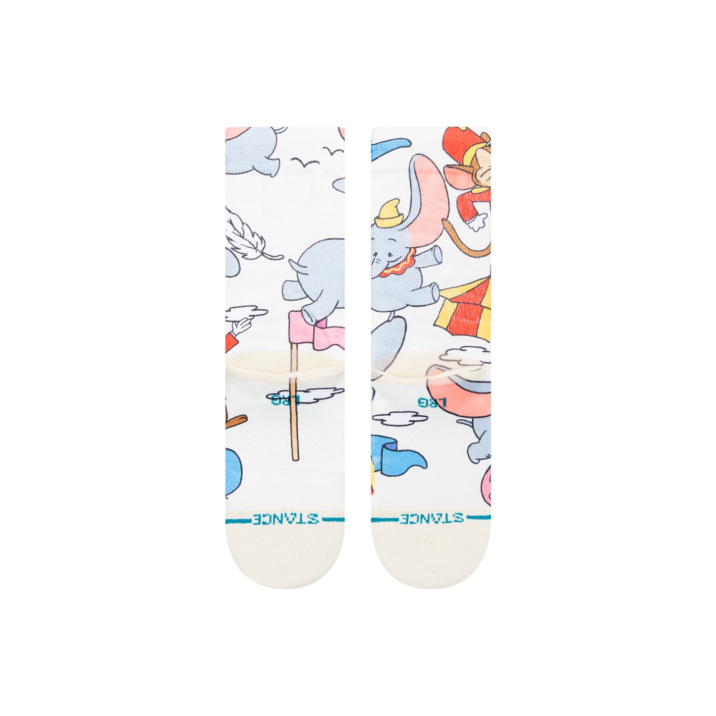 Stance Kids Dumbo By Travis Crew Socks (Medium, Off White)