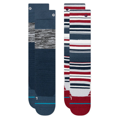 Stance Block 2 Pack Kids OTC Socks (Medium, Blue)