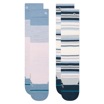 Stance Block 2 Pack Kids OTC Socks (Large, Pink)