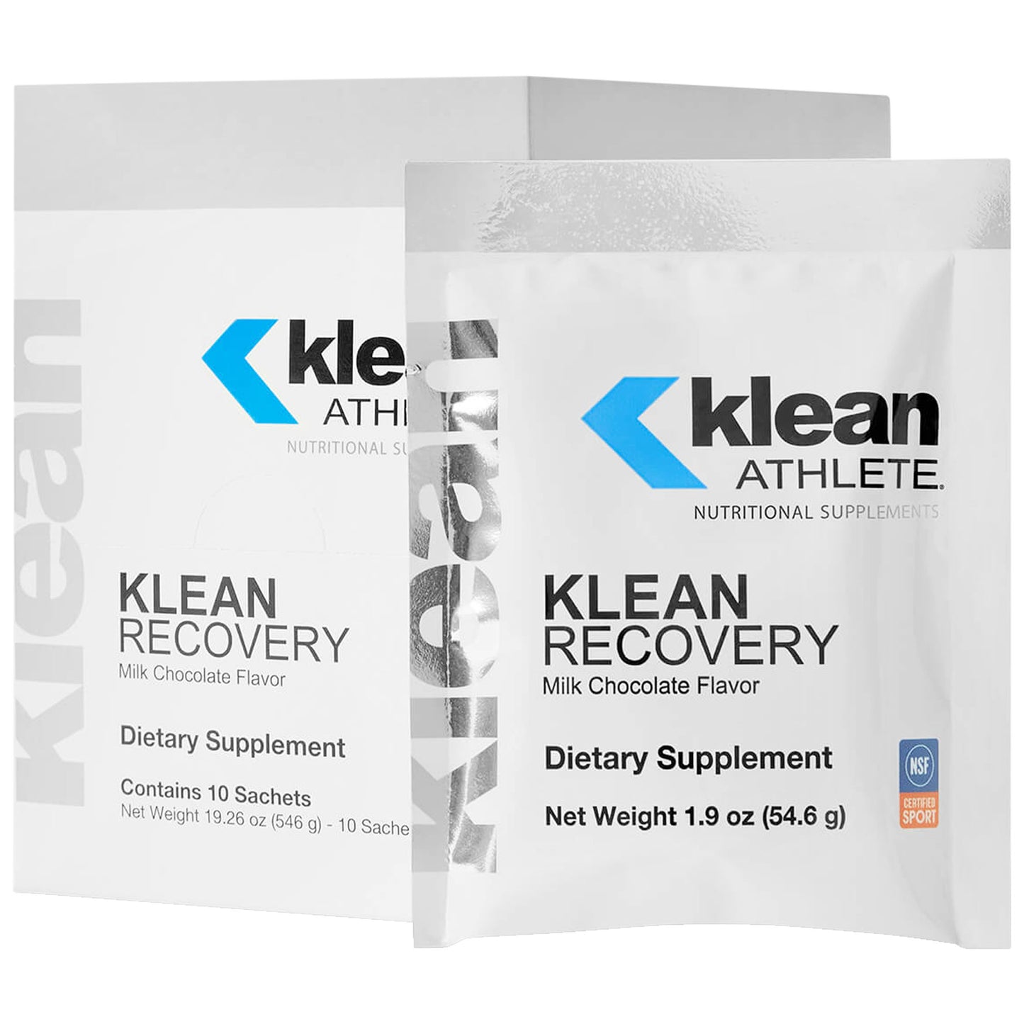 Klean Athlete Klean Recovery | Optimizes Muscle Recovery After Exercise | NSF Certified for Sport | 10 Sachets | Milk Chocolate Flavor