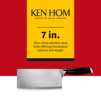 Ken Hom Cleaver Knife, 7‚Äù Stainless Steel ‚Äì Chop and Cut Meat, Poultry & Vegetables, Silver