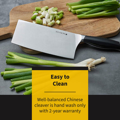 Ken Hom Cleaver Knife, 7‚Äù Stainless Steel ‚Äì Chop and Cut Meat, Poultry & Vegetables, Silver