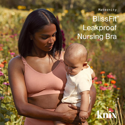 Knix Seamless BlissFit Leakproof Nursing Bra - Pink Ginger - Large (Fits 36A, 36B, 36C, 36D, 36DD)