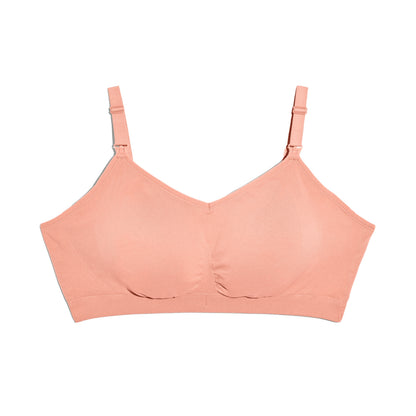 Knix Seamless BlissFit Leakproof Nursing Bra - Pink Ginger - Medium+ (Fits 34E, 34F, 34G)