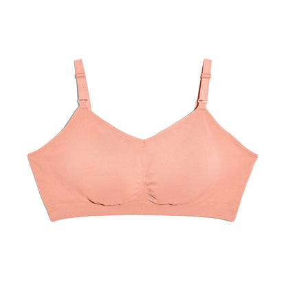 Knix Seamless BlissFit Leakproof Nursing Bra - Pink Ginger - Small (Fits 32A, 32B, 32C, 32D, 32DD)