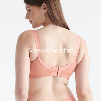 Knix Seamless BlissFit Leakproof Nursing Bra - Pink Ginger - Small+ (Fits 32E, 32F, 32G)