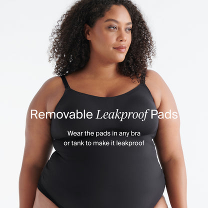 Knix Seamless BlissFit Leakproof Nursing Tank - Black - Small+ (Fits 32E, 32F, 32G)