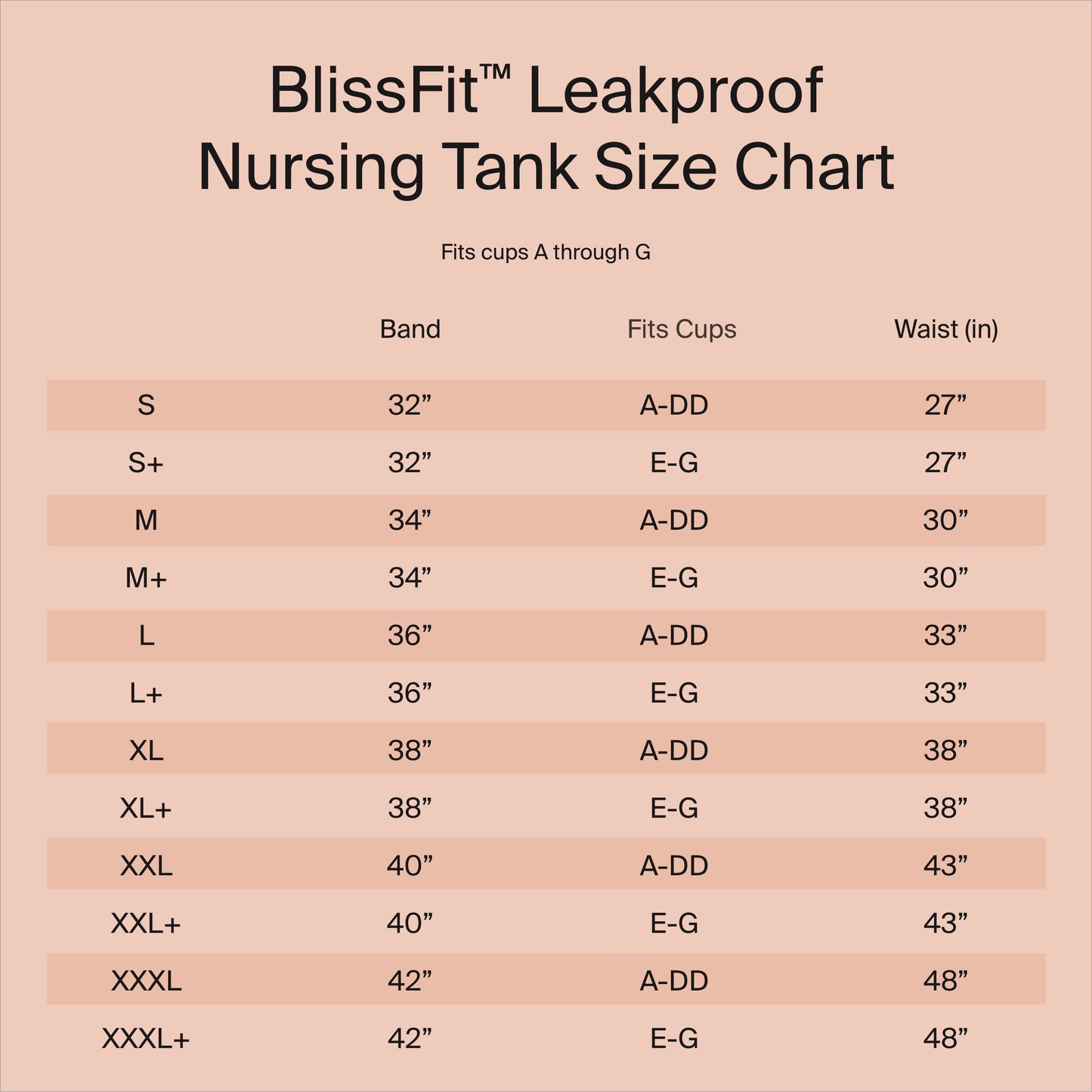 Knix Seamless BlissFit Leakproof Nursing Tank - Black - XXX-Large (Fits 42A, 42B, 42C, 42D, 42DD)