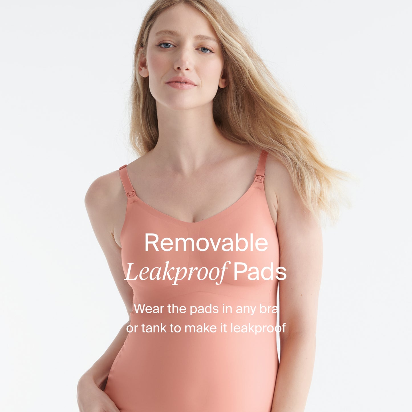 Knix Seamless BlissFit Leakproof Nursing Tank - Pink Ginger - XX-Large (Fits 40A, 40B, 40C, 40D, 40DD)