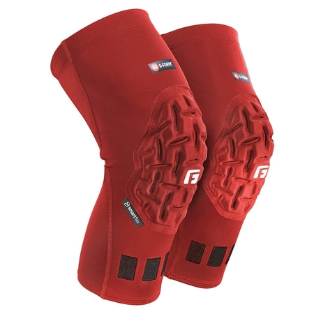 G-Form Pro Padded Compression Knee Sleeve - Knee Support for Men & Women - Red, Adult Large