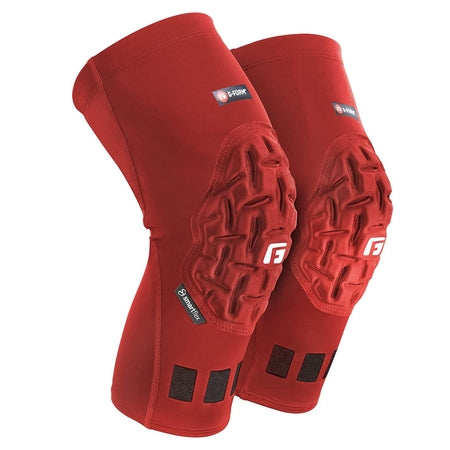 G-Form Pro Padded Compression Knee Sleeve - Knee Support for Men & Women - Red, Adult XL