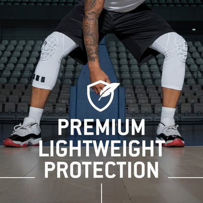 G-Form Pro Padded Compression Knee Sleeve - Knee Support for Men & Women - White, Adult XL