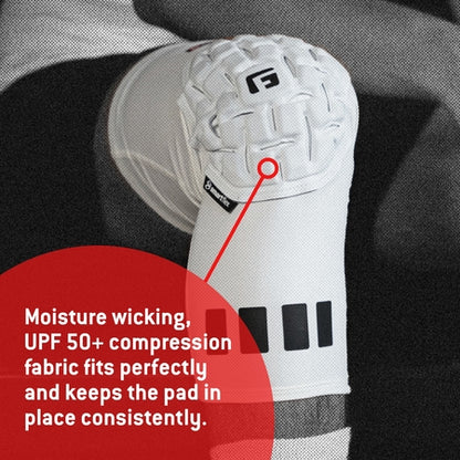 G-Form Pro Padded Compression Knee Sleeve - Knee Support for Men & Women - White, Adult XS