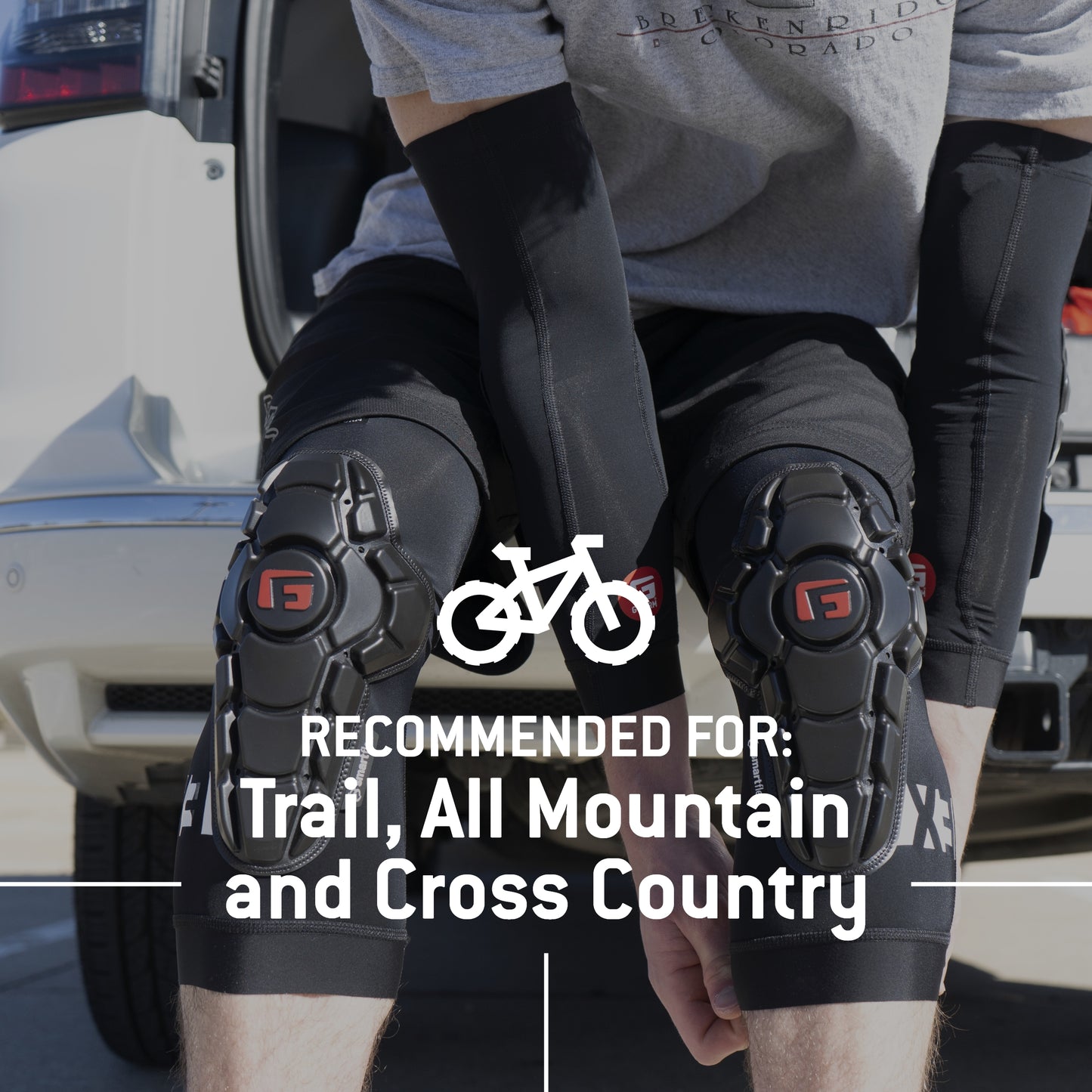 G-Form Pro-X3 Mountain Bike Knee Guards - Knee Pads for Men & Women - Black/White, Adult Small