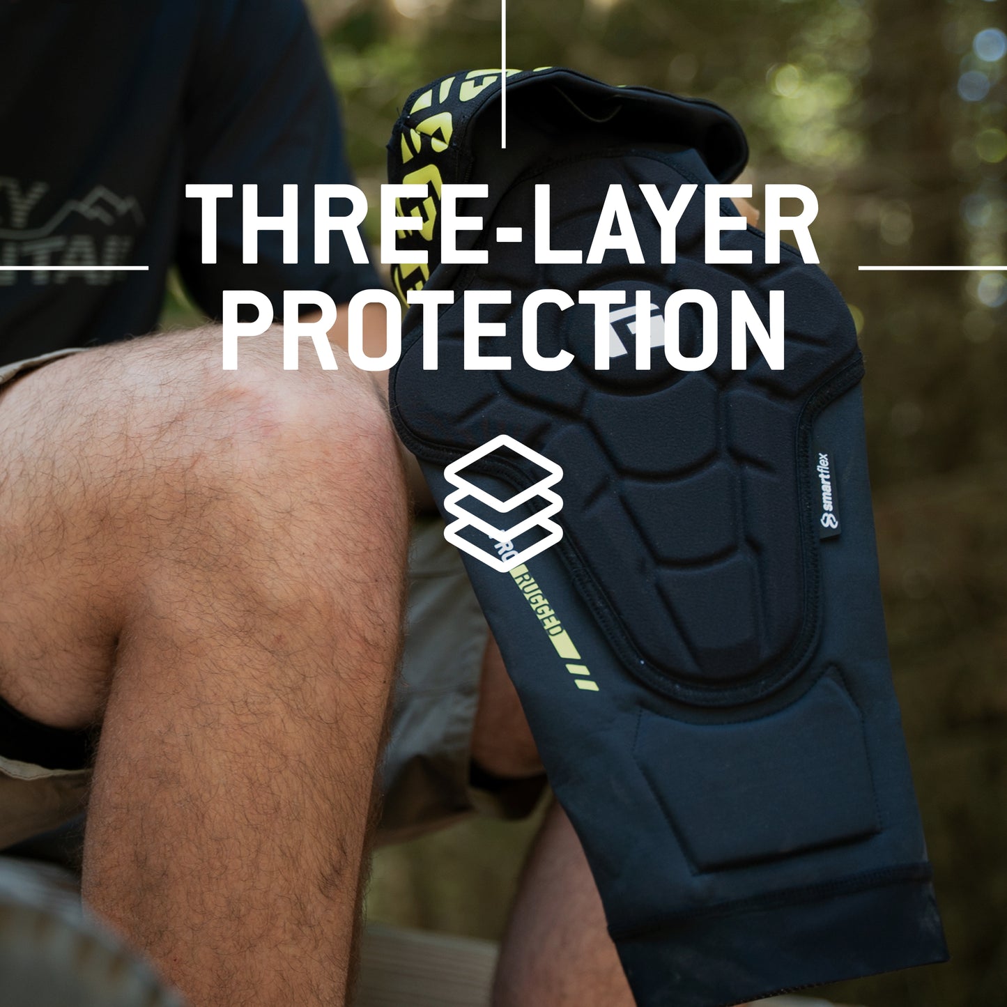 G-Form Pro-Rugged 2 MTB Knee Guards - Mountain Bike Knee Pads for Men & Women - Black, Adult XS