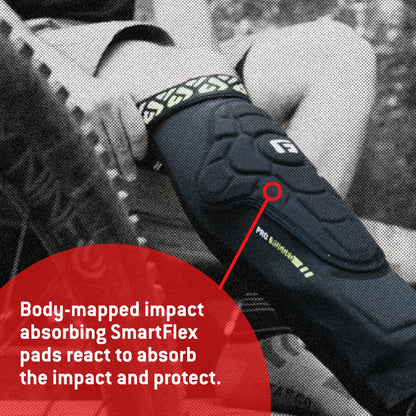 G-Form Pro-Rugged 2 MTB Knee Guards - Mountain Bike Knee Pads for Men & Women - Black, Adult XXL