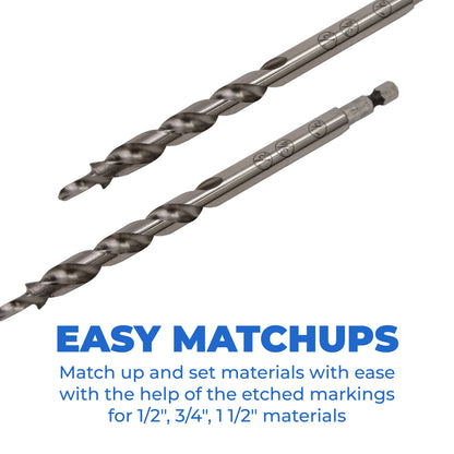 Kreg KPHA300 Easy-Set Pocket Hole Drill Bit | 2 Pack