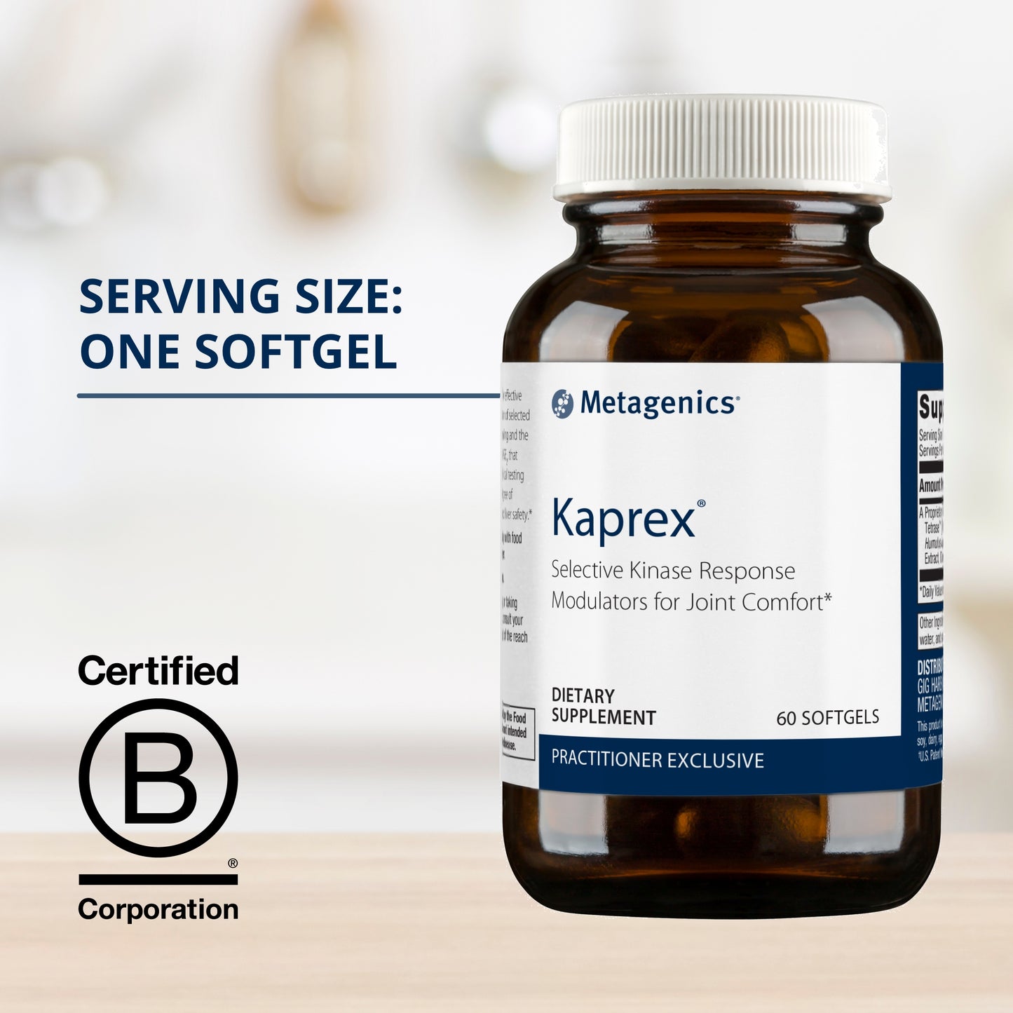 Metagenics Kaprex, Selective Kinase Response Modulators for Joint Comfort, Plant Based - 60 Softgels