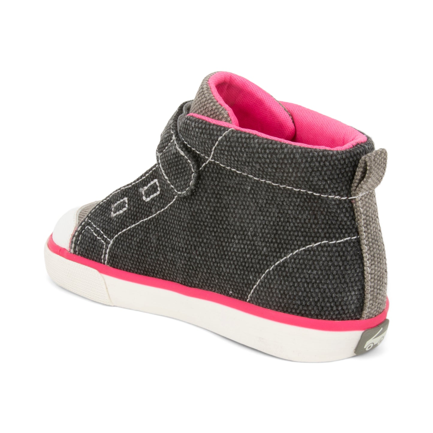 See Kai Run - Belmont Recycled High Top Sneakers for Little Kids, Black/Pink, Toddler 8