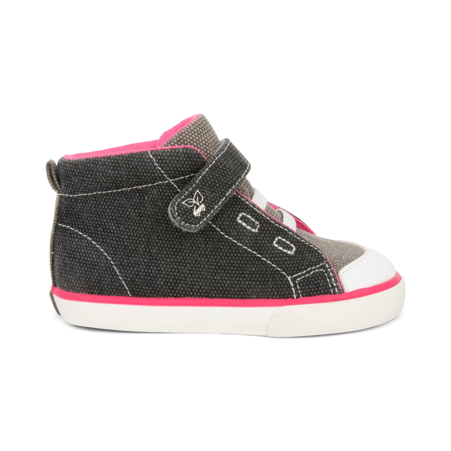 See Kai Run - Belmont Recycled High Top Sneakers for Little Kids, Black/Pink, Little Kid 12