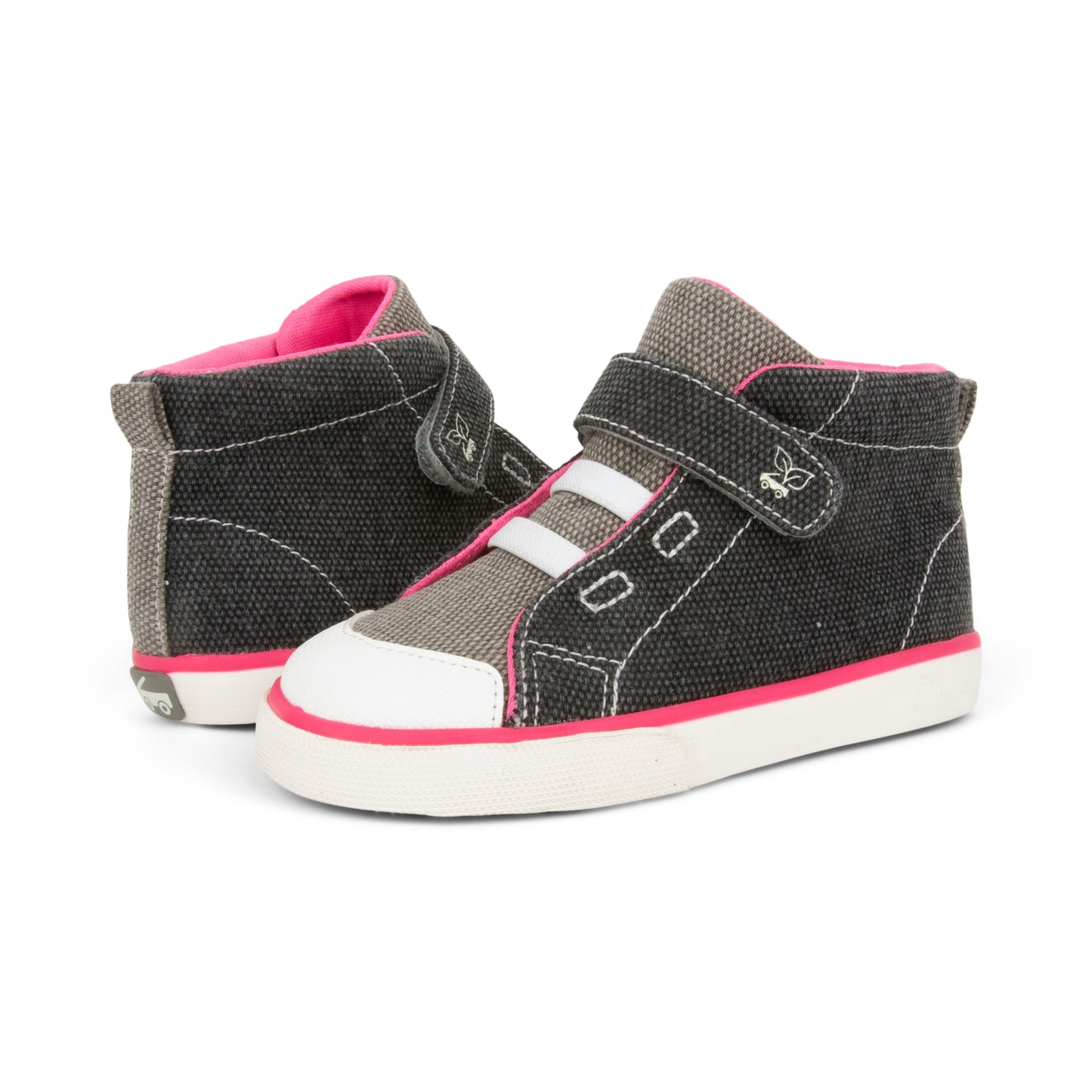 See Kai Run - Belmont Recycled High Top Sneakers for Little Kids, Black/Pink, Toddler 6