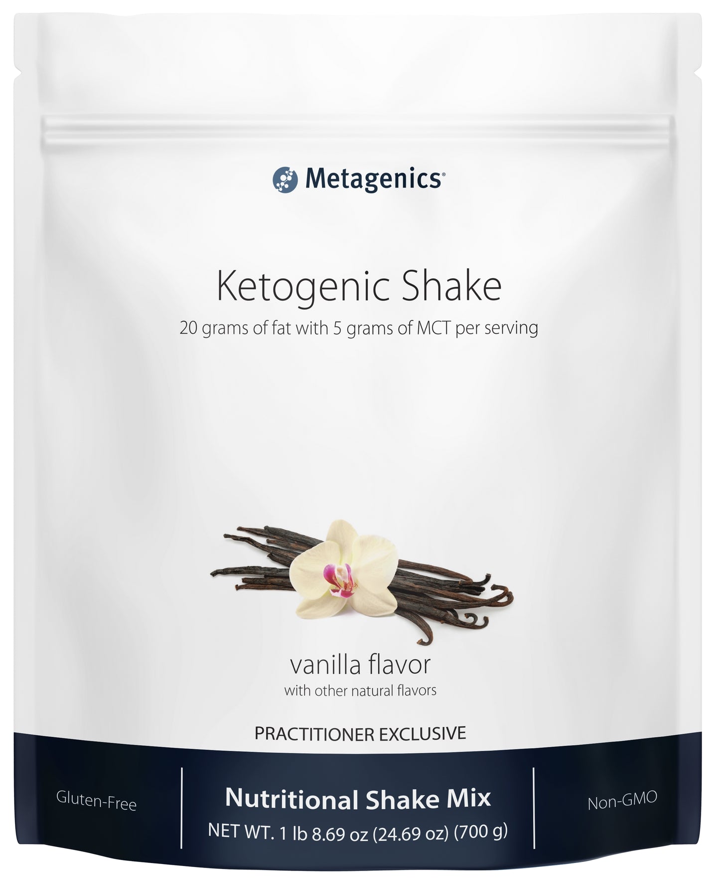 Metagenics Ketogenic Shake ‚Äì 20 Grams of Fat with 18 grams of protein and 5 Grams of MCT per serving - Vanilla flavor, 14 servings
