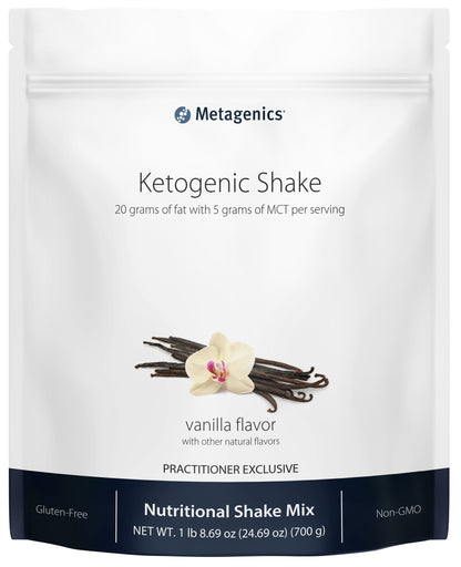Metagenics Ketogenic Shake ‚Äì 20 Grams of Fat with 18 grams of protein and 5 Grams of MCT per serving - Vanilla flavor, 14 servings