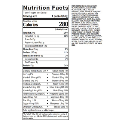 Metagenics Ketogenic Shake ‚Äì 20 Grams of Fat with 18 grams of protein and 5 Grams of MCT per serving - Vanilla flavor, 14 servings