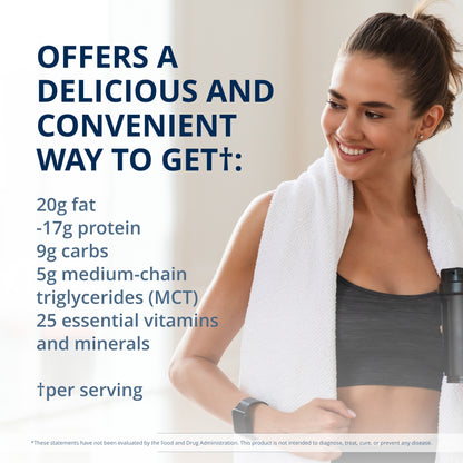 Metagenics Ketogenic Shake ‚Äì 20 Grams of Fat with 18 grams of protein and 5 Grams of MCT per serving - Vanilla flavor, 14 servings
