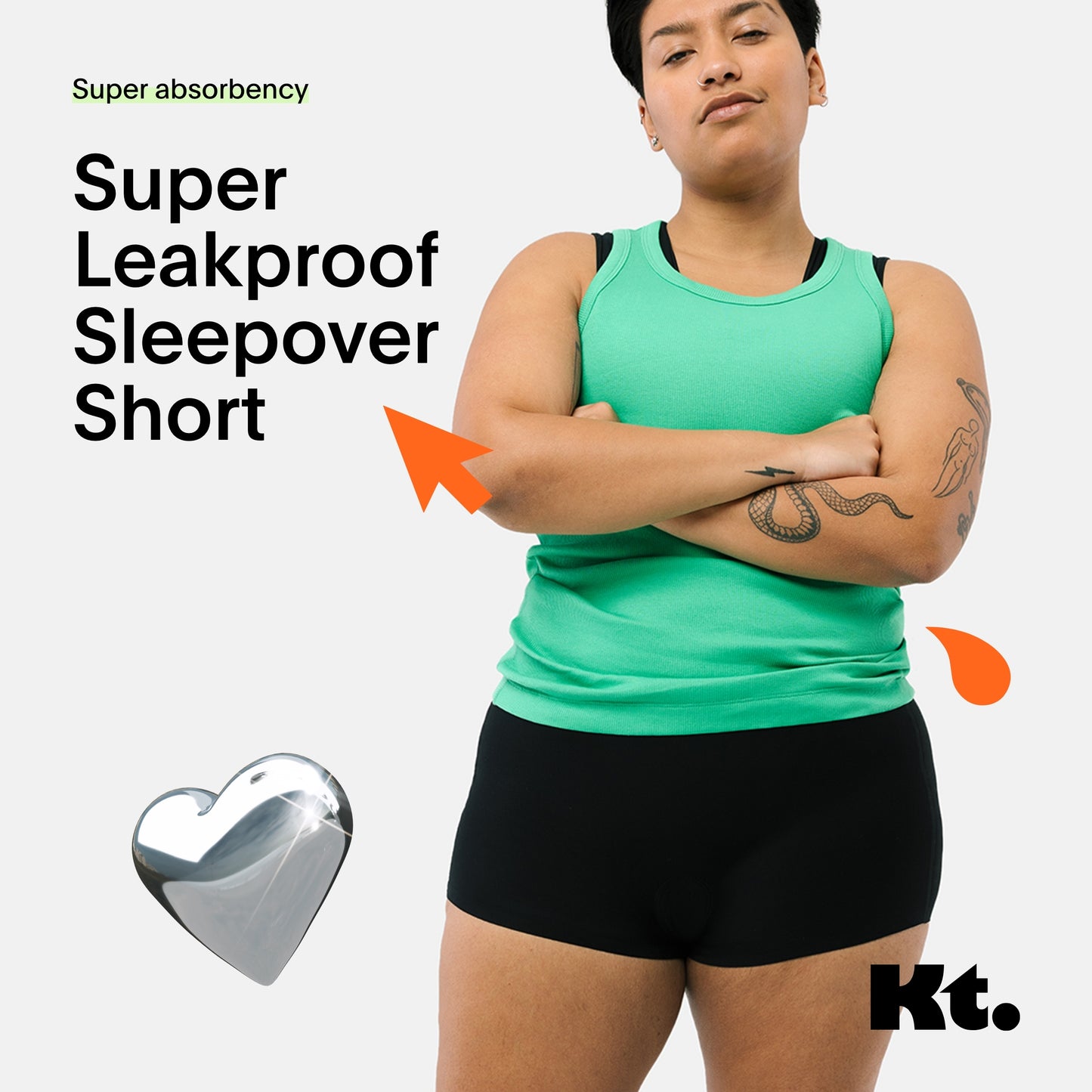 Knix Teen Girl Super Leakproof Sleepover Short Underwear - Black - Large - 3PK