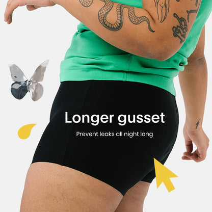 Knix Teen Girl Super Leakproof Sleepover Short Underwear - Black - Large - 3PK