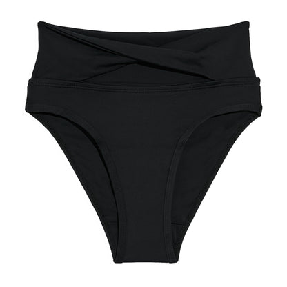 Kt Teen by Knix Period Swim Twist High Rise Bikini Bottom - Period Swimwear for Teens - Black, S (1 Pack)