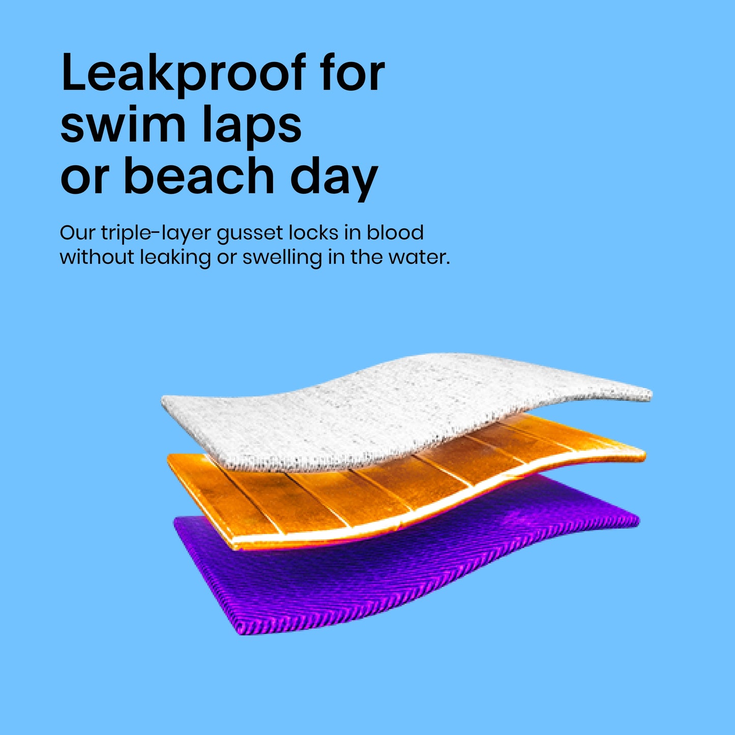 Kt Teen by Knix Period Swim Bikini Bottom - Period Swimwear for Teens - Black Bikini Bottoms - Black, XL (1 Pack)