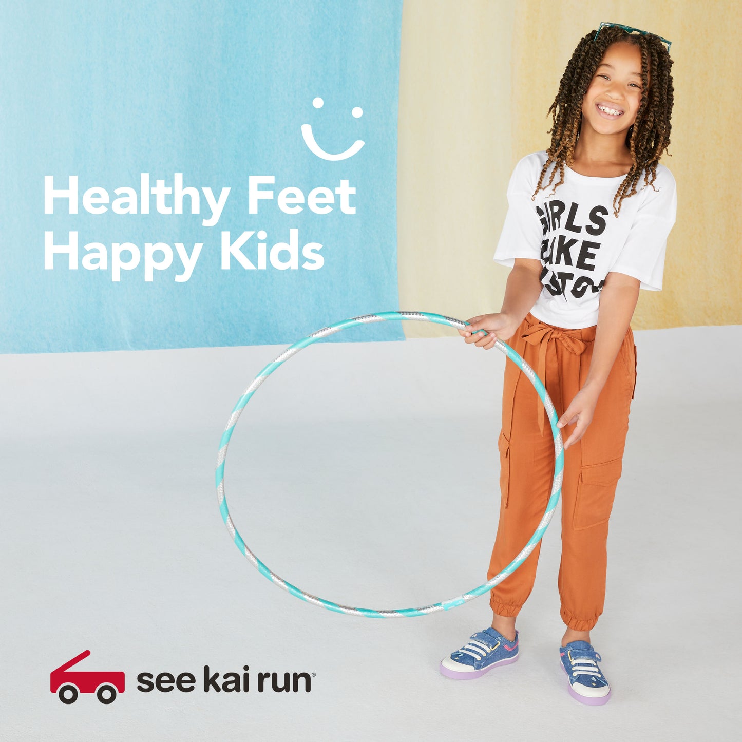 See Kai Run, Kristin Sneakers for Kids, Chambray/Sequins, 4 M Toddler