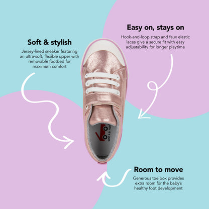 See Kai Run, Kristin Sneakers for Kids, Rose Shimmer, 9 M Toddler
