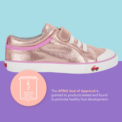 See Kai Run, Kristin Sneakers for Kids, Rose Shimmer, 7 M Toddler