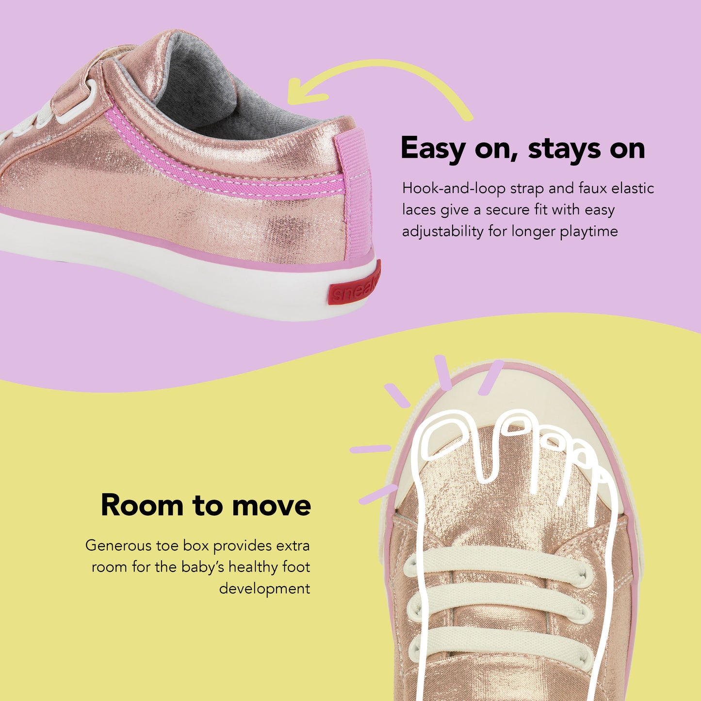 See Kai Run, Kristin Sneakers for Kids, Rose Shimmer, 10 M Toddler