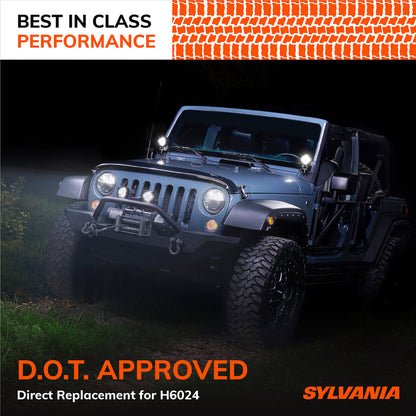 SYLVANIA L6024 ZEVO LED 7 inch Round Street Legal Sealed Beam Headlight, 1 Bulb