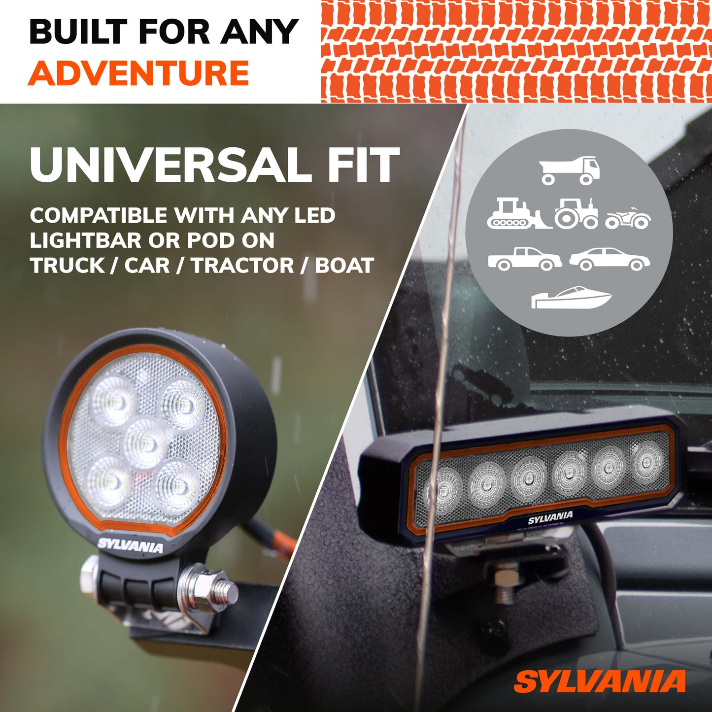SYLVANIA Two Light Output LED Wiring Harness - 12V On Off Switch Power Relay, Blade Fuse, Power Two Light Sources, Off Road Lights, LED Work Light, for Truck, Boat, ATV, UTV, SUV, 4x4 (1 PC)
