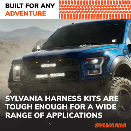 SYLVANIA Two Light Output LED Wiring Harness - 12V On Off Switch Power Relay, Blade Fuse, Power Two Light Sources, Off Road Lights, LED Work Light, for Truck, Boat, ATV, UTV, SUV, 4x4 (1 PC)