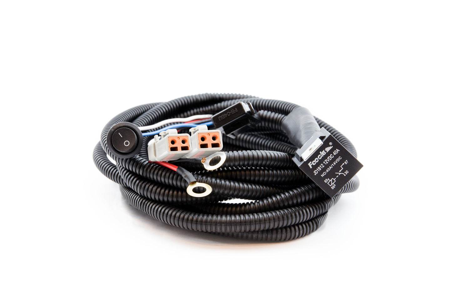 SYLVANIA - LED Light Bar Wiring Harness Kit - Weatherproof Deutsch Connectors, 12V On Off Switch Power Relay Blade Fuse Off Road Lights LED Work Light, Spot Flood Combo, 2 Lightbars (1PC)