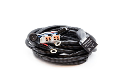 SYLVANIA - LED Light Bar Wiring Harness Kit - Weatherproof Deutsch Connectors, 12V On Off Switch Power Relay Blade Fuse Off Road Lights LED Work Light, Spot Flood Combo, 2 Lightbars (1PC)