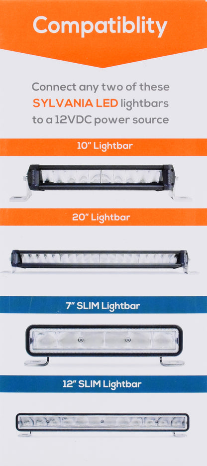 SYLVANIA - LED Light Bar Wiring Harness Kit - Weatherproof Deutsch Connectors, 12V On Off Switch Power Relay Blade Fuse Off Road Lights LED Work Light, Spot Flood Combo, 2 Lightbars (1PC)