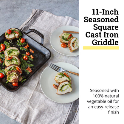 Lodge Cast Iron Chef Collection Square Griddle - 11 in