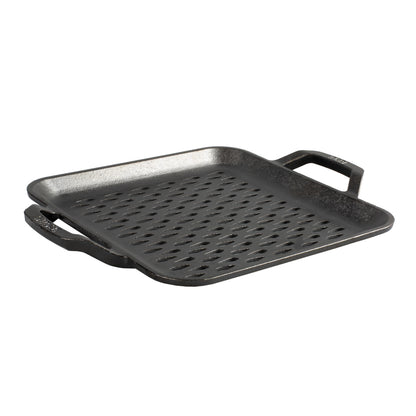 Lodge Chef Collection 11 Inch Cast Iron Chef Style Grill Topper. Seasoned and Ready to Infuse Food with Flavor on The Grill or Campfire. Made from Quality Materials to Last a Lifetime