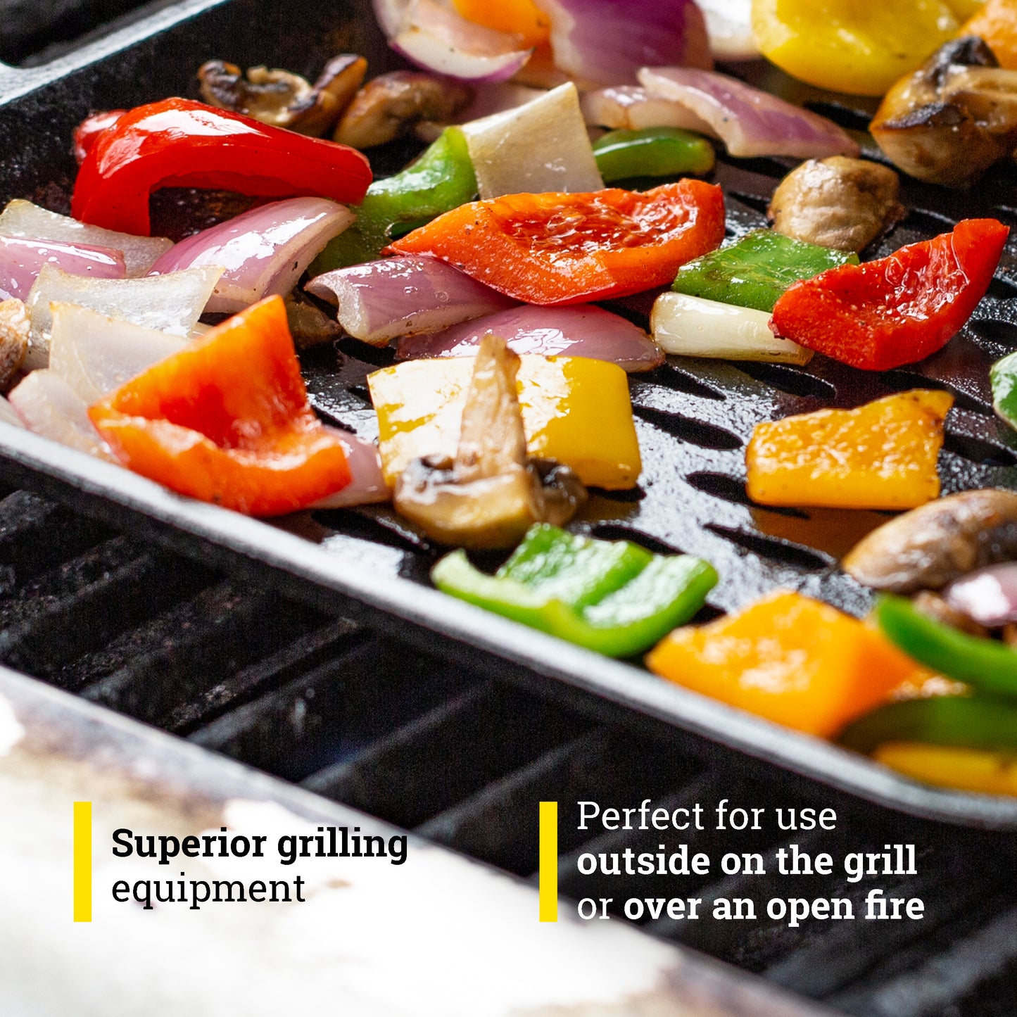 Lodge Chef Collection 11 Inch Cast Iron Chef Style Grill Topper. Seasoned and Ready to Infuse Food with Flavor on The Grill or Campfire. Made from Quality Materials to Last a Lifetime