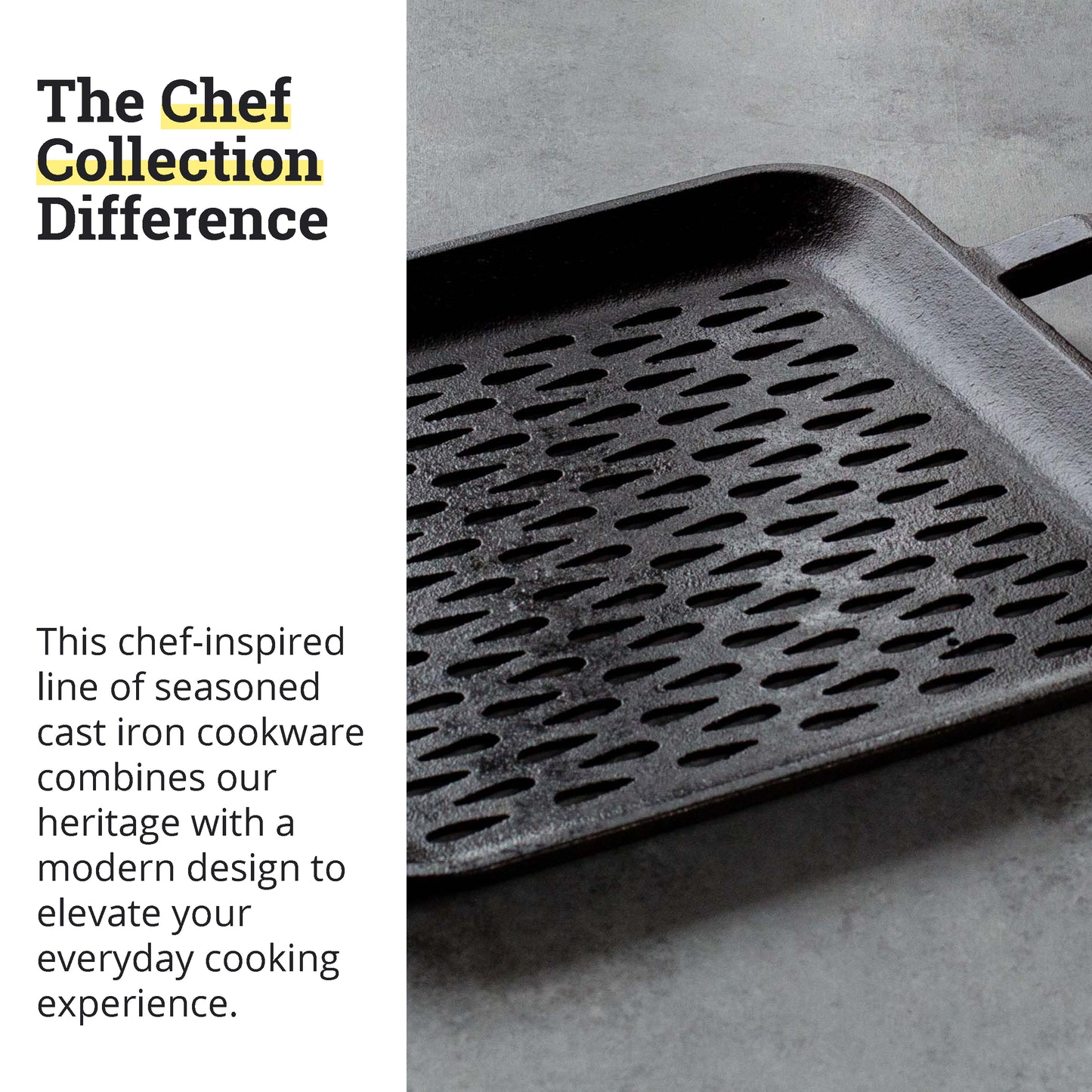 Lodge Chef Collection 11 Inch Cast Iron Chef Style Grill Topper. Seasoned and Ready to Infuse Food with Flavor on The Grill or Campfire. Made from Quality Materials to Last a Lifetime